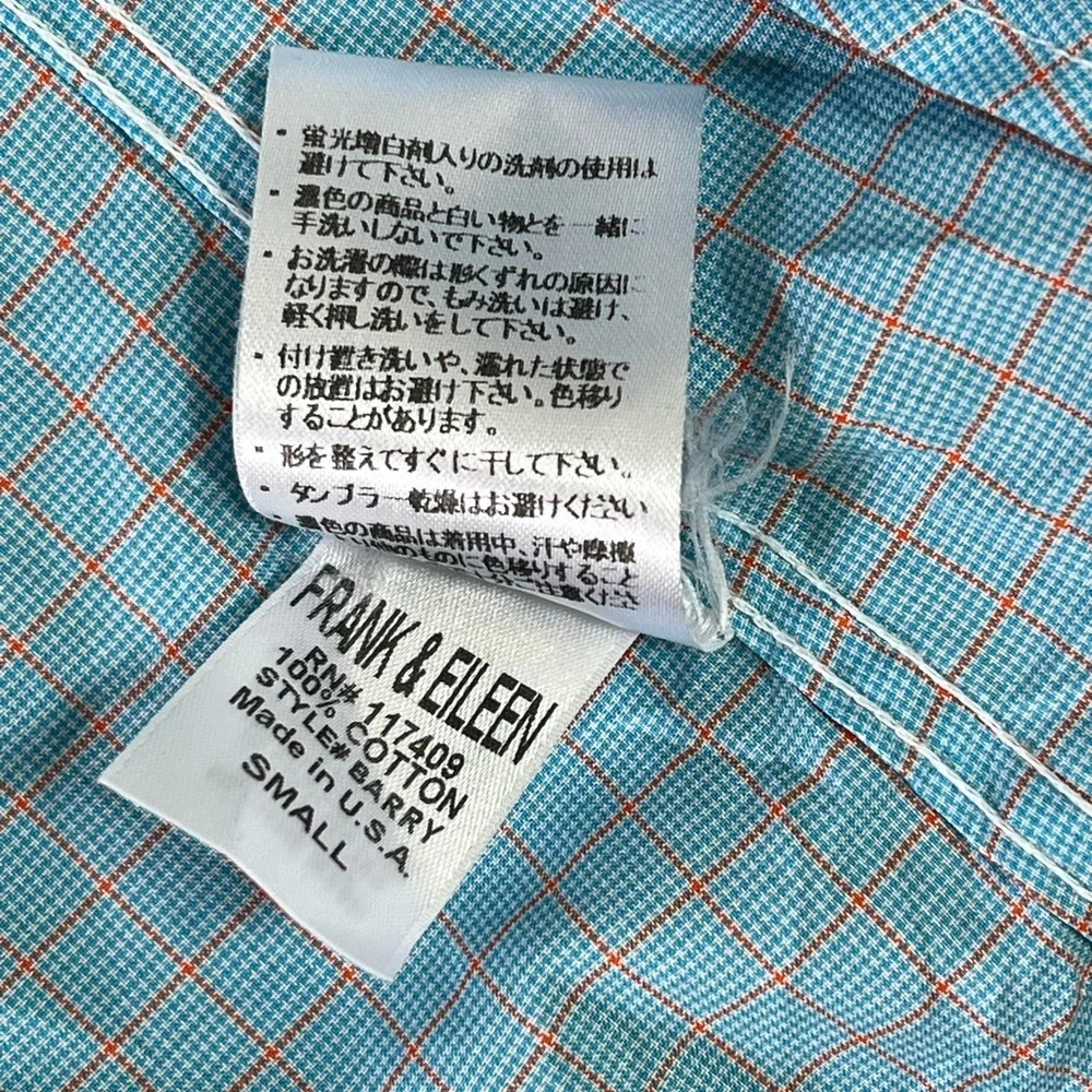 Frank & Eileen Turquoise Checkered Shirt - Picture 5 of 5